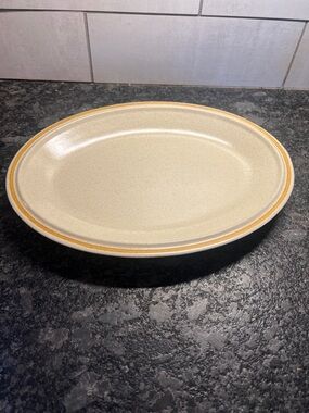 RETIRED 12x9 HEARTHSIDE  GARDEN FESTIVAL Stoneware Oval Serving Platter NWOT